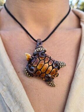Boho Turtle Pendant Necklace